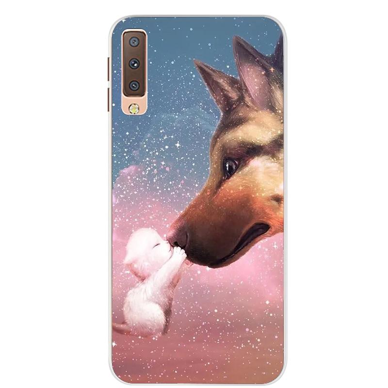 Чехлы для Samsung Galaxy A7 2018, силиконовый цветной чехол для телефона, чехол для Samsung A7 2018 A750 A750F, защитный корпус 6,0 дюймов