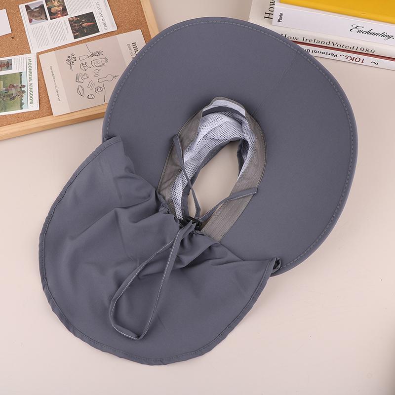 Солнцезащитная шляпа с большими полями, летняя, закрывающая все лицо, пустая шляпа-цилиндр, для велоспорта, скалолазания, солнцезащитная шляпа