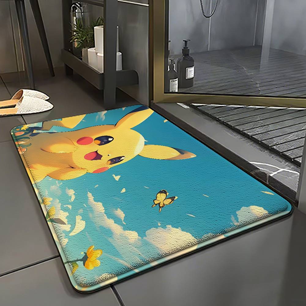 E-PokémonS Entry Door Floor Mat Festive Decorations Carpet Bathroom Anti-slip Mat Entrance Doormat