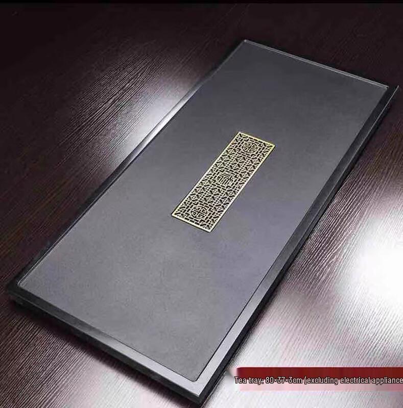 Chaxun Minimalist Wujin Stone Tea Tray & Ceramic Tea Set