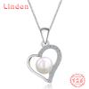 Линдон Стерлингового Серебра 925 Классическое Женское Ожерелье Кулон Циркон Модный Подарок