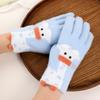 1 Pair Women Giraffe Knitted Gloves Winter Warm Thick Yarn Touchscreen Gloves Outdoor Cycling