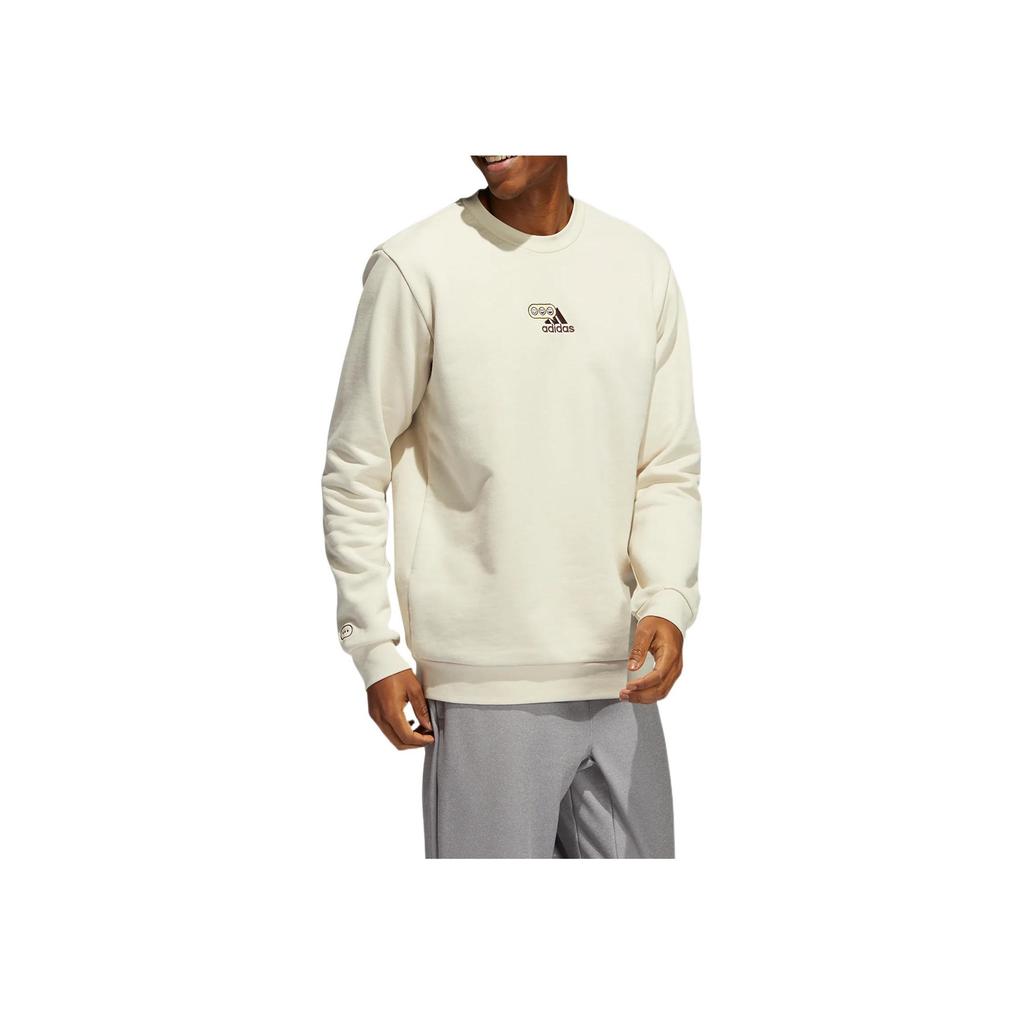 Adidas Opti G Sweat Logo Print Толстовка с круглым вырезом Мужские топы Белый HM2497