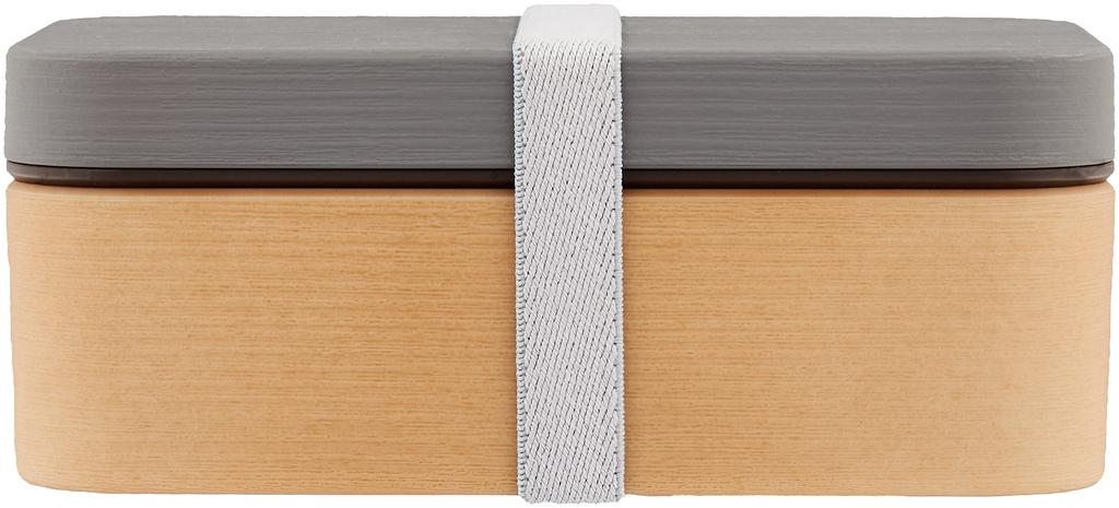 Showa Lunch Rice Wood Long Square Charcoal Clean Сделано в Японии 4979540 Коробка, не прилипает, Зерно, Смола, Бенто, Серый, Покрытие, Можно использовать в микроволновой печи/мыть в посудомоечной машине,