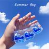 Подвеска Blue Sky Oiled Accessories Quicksand Keychain Car Key Ring Square Bottle Acrylic Keyring