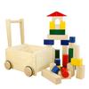 In Japan Wooden Push Cart Building Blocks K34 [Made Toys]