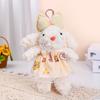 Rabbit Doll Drooping Ear Rabbit Pendant Bowknot Car Key Ring Plush Rabbit Keychain  Small Gifts