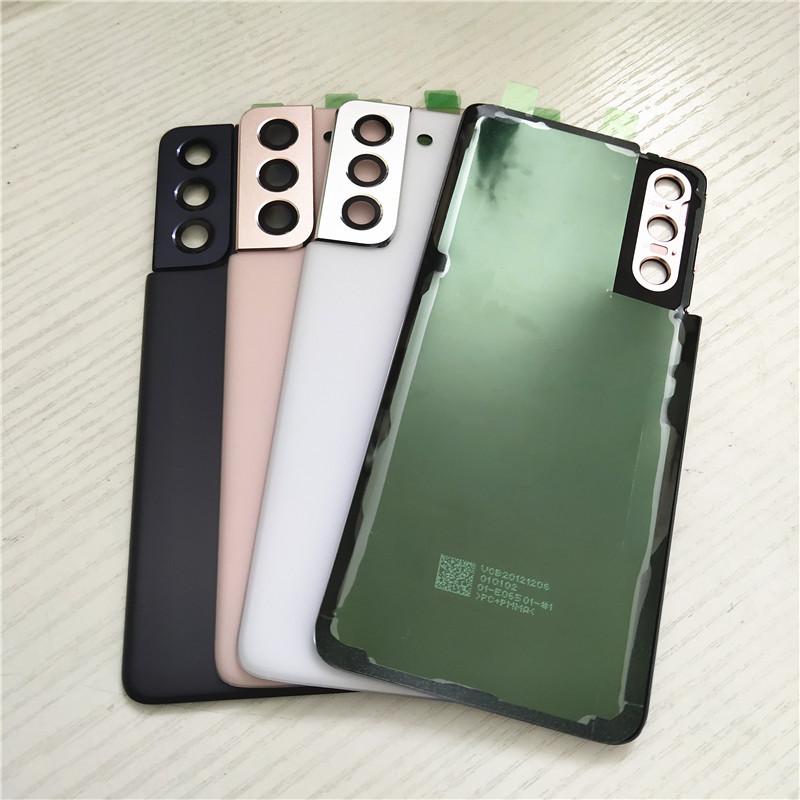 Задняя крышка аккумулятора для Samsung Galaxy S21 G991 S22 Plus G996 Запасные части корпуса с объективом камеры