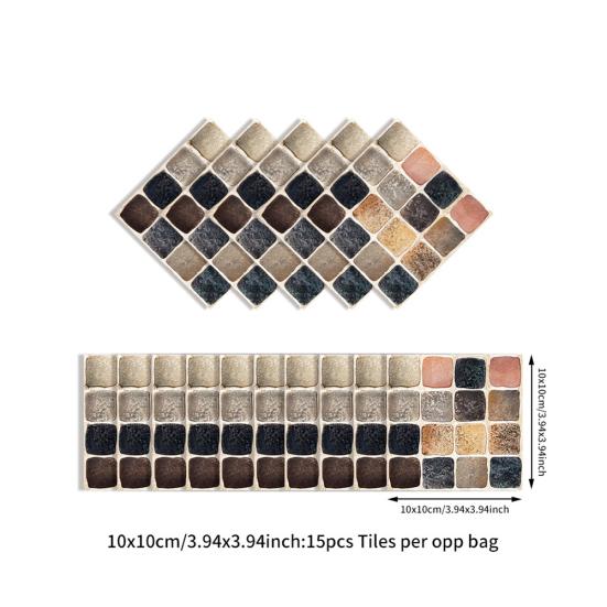 15шт 3D наклейка водонепроницаемая мозаика настенная анти-масло кухня ванная комната DIY декор