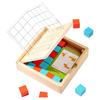 Wood Space Three View Observation Box 3D Stereoscopic Space Shadow Building Blocks Puzzle for Early Space and Logical Education