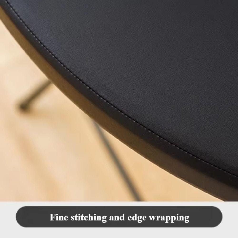 Oil Proof Round Table Cover PU Leather Elastic Table Cover Stretch Tablecloth Dining Table