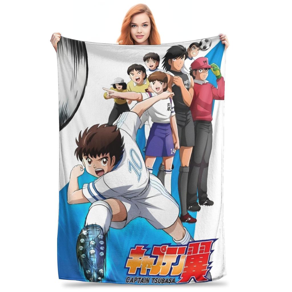 Капитан Цубаса Командный Плед Теппей Кисуги Вакабаяси Гэндзо Фланелевые Пледы Летнее Кондиционирование Мягкие Покрывала,