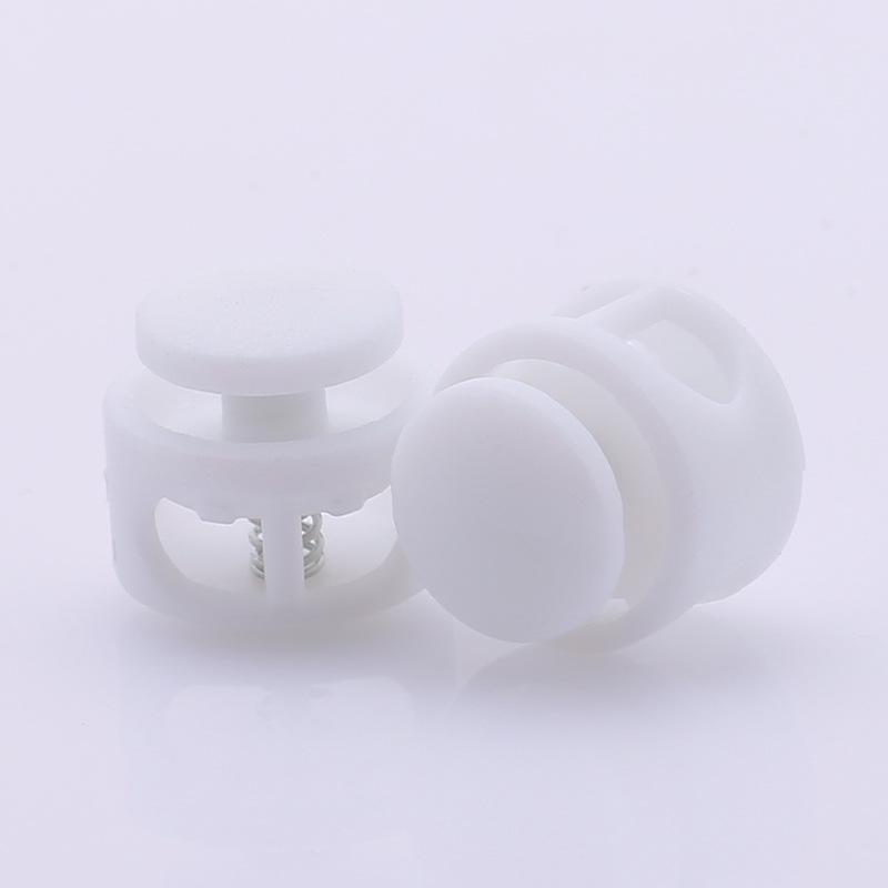 Colorful Elastic Double-Hole Spring Stopper for Shoelaces & Nylon Bags