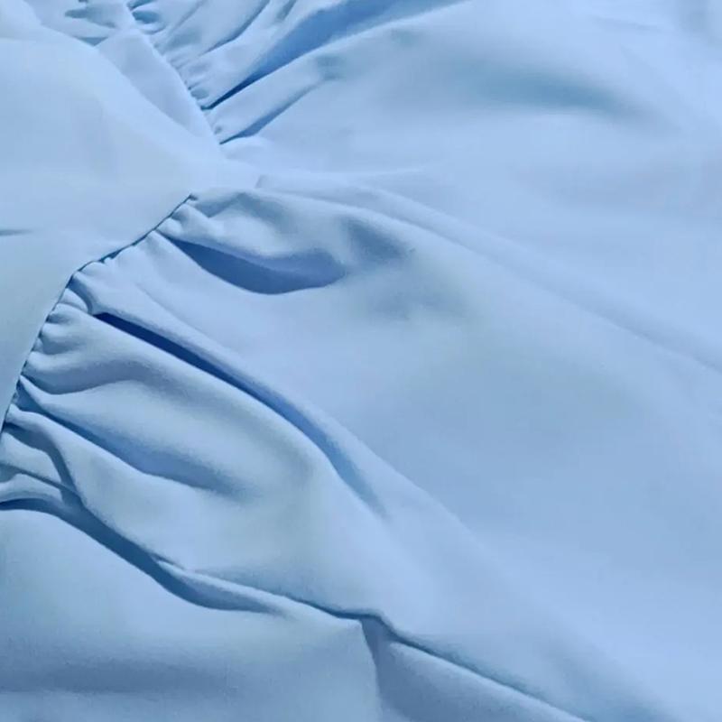 Skirts for Women Ruffled A-line Skirt Female Summer Thin Tutu Skirts Solid Color Preppy Style Elastic High Waist Casual Skirt