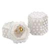 Pearl Velvet Ring Box Hexagon Ring Gift Box Vintage Rings Display Holder  for Wedding Ceremony