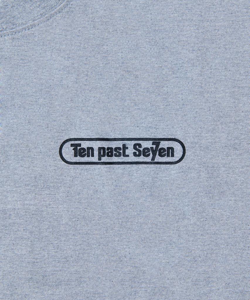 TEN PAST SEVEN Lettering Print T-Shirt - Gray