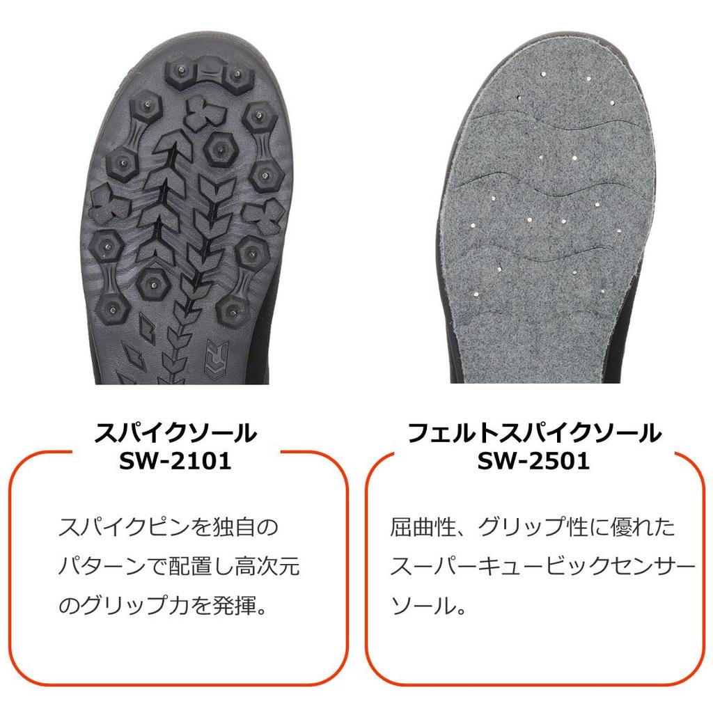 Ботинки для заброда DAIWA Salt Wading черные (Шипы) SW-2101 29.0