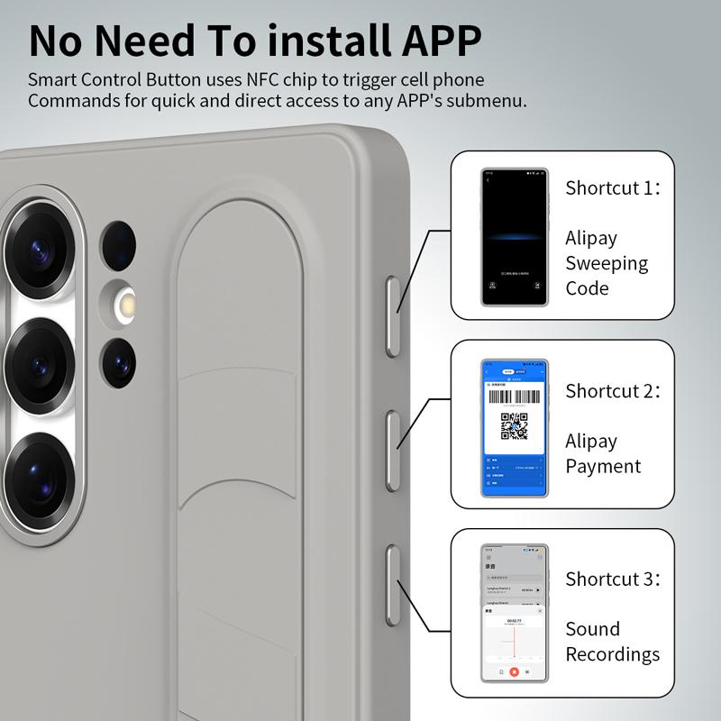 Для Samsung Galaxy S26 Ultra S26 Plus Чехол Умный браслет-рукоятка Стенд-подставка ТПУ Чехол с Интеллектуальными кнопками управления