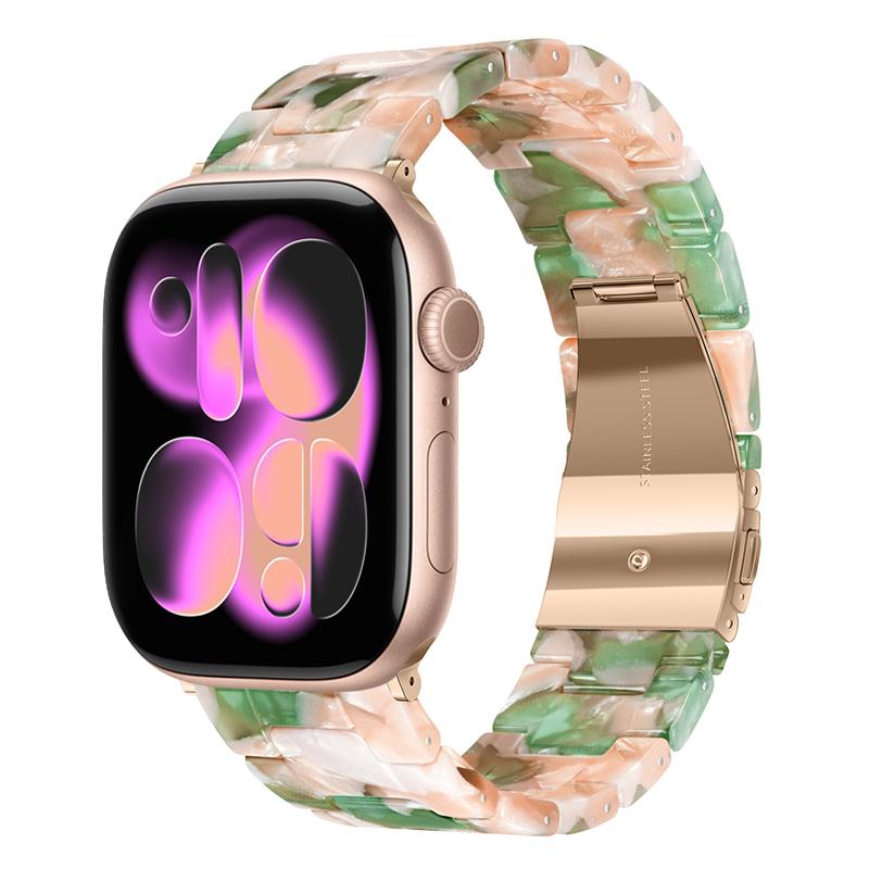 Роскошный полимерный ремешок для Apple Watch Ultra 3 2 49 мм 11 10 42 мм 46 мм Звеньевой браслет Iwatch Серии 9 7 8 6 5 SE3 45 мм 41 мм 40 мм 44 мм