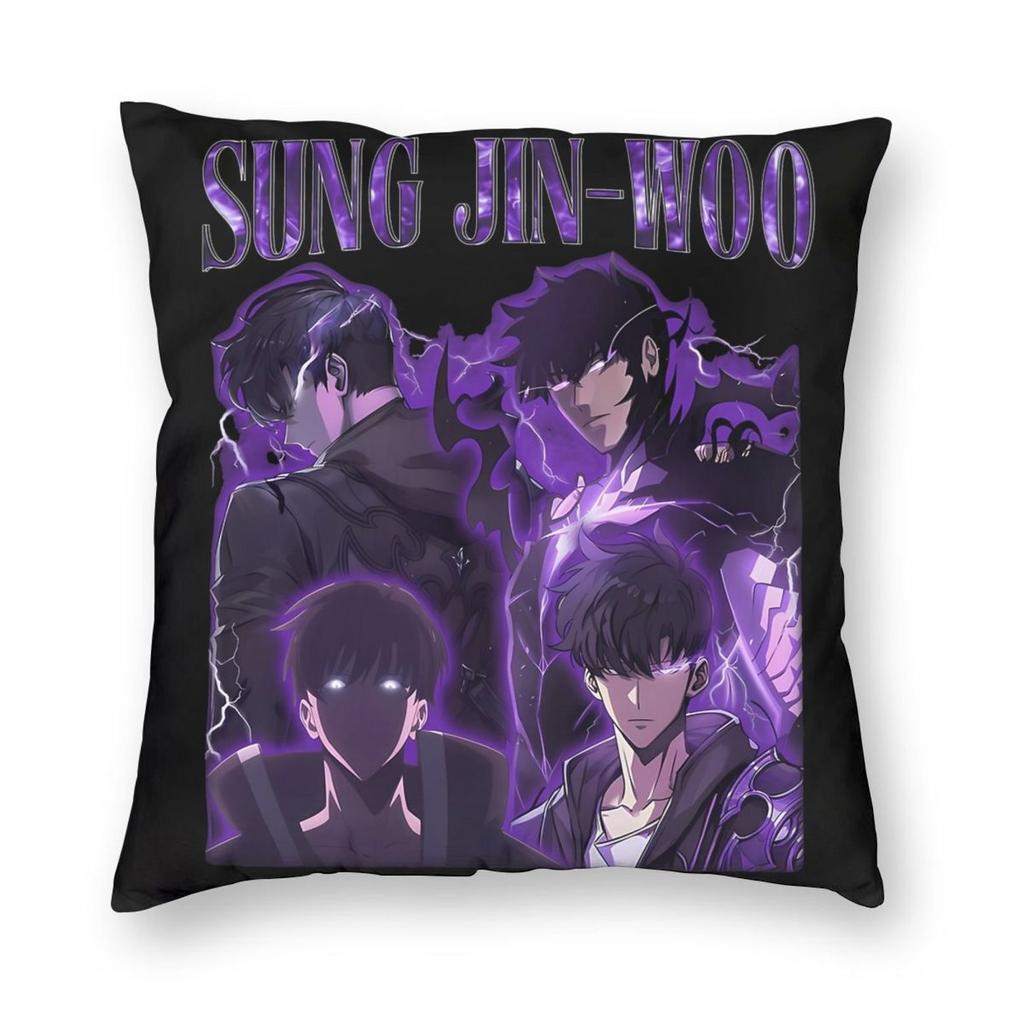 Solo Leveling Shadow Master Pillowcase Soft Polyester Cushion Cover Decoration Pillow Case Cover Home Zipper 45*45cm