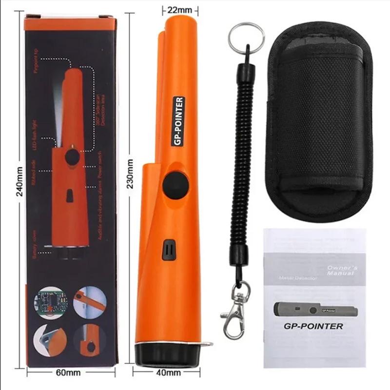 Handheld Metal Detector Pinpointer with Precise Positioning - Orange, Green, Black for Security Inspections