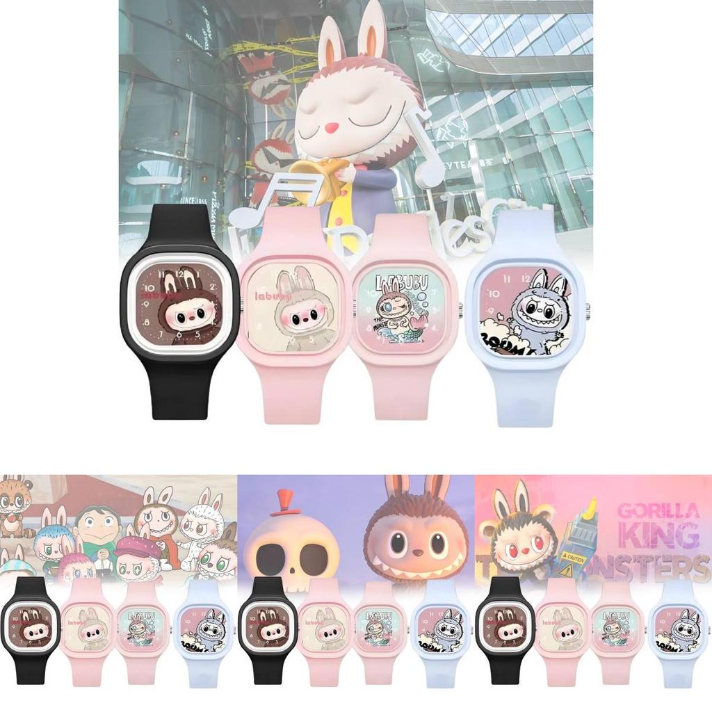 Модные детские часы с мультяшным дизайном Bubble Mart, высококачественный мягкий силиконовый ремешок-желе