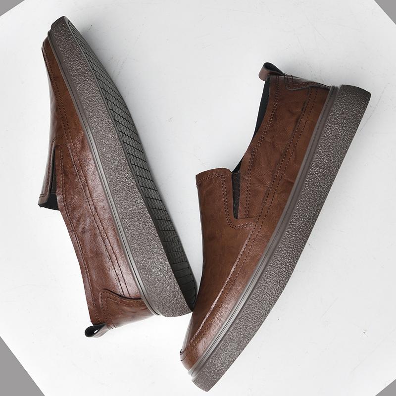 Fashion Comfortable Sports Walking Shoes Comfortable Breathable Men's Flats Genuine Leather Mens Loafers Business Casual Driving Shoes