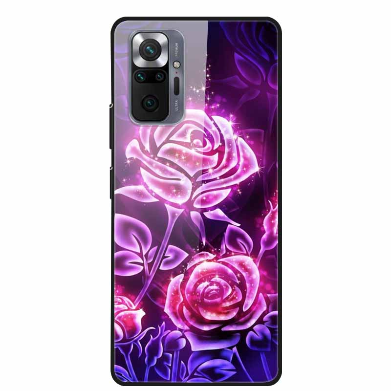 Цветная закаленная стеклянная крышка для чехла Xiaomi Redmi Note 10 Pro, жесткий противоударный Funda для чехлов Redmi Note10 / Note 10Pro, корпус