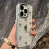 INS Корея Глиттер 3D Серебряный Бант Бусины Чехол для телефона для iPhone 17 Air 16 15 14 13 12 11 Pro Max Plus Эпоксидная оболочка Прозрачная бамперная крышка