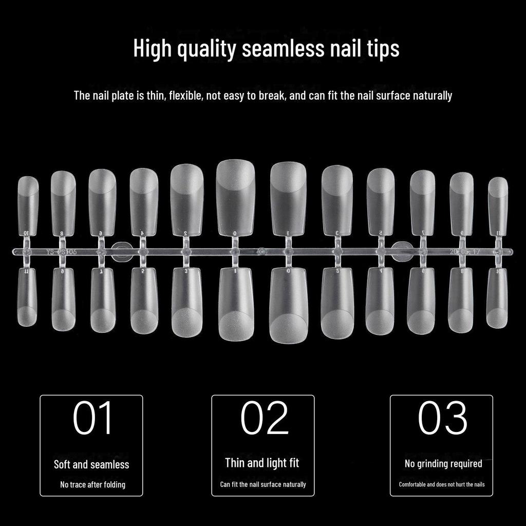 Ультратонкие бесшовные типсы для нейл-арта: Полный или половинный стержень, легко наносится, не требует измельчения