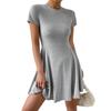 Women's Dresses Solid Short Sleeve Sexy Dress  Solid Color Plus Size Dress