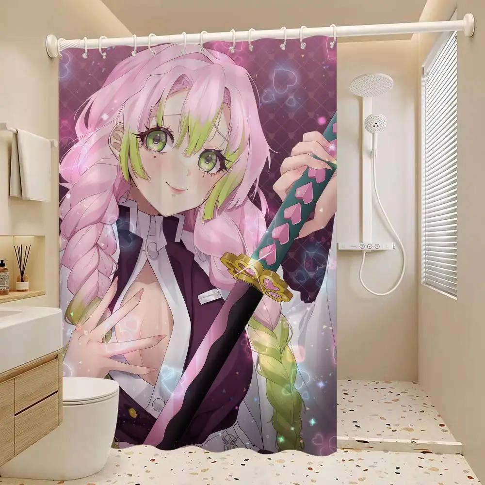 Аниме М-Мицури-Канродзи Водонепроницаемая тканевая шторка для душа Занавеска для ванной Домашняя шторка для душа в гавайском стиле