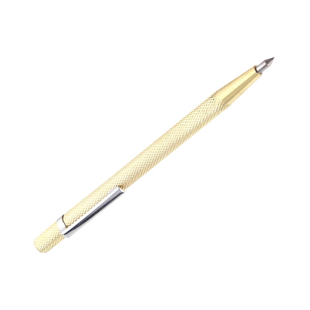 Premium Alloy Tip Scriber Tool Gold Color Glass Engraver Engraving Pen Tool For Precision Marking