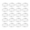 Round Clear Rubber Non-Slip Glass Table Top Bumpers, Non-Adhesive, for Glass Tabletops, 24mm Diameter, 30 Pieces