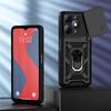 KEYSION Ударопрочный бронированный чехол для Itel A90 4G Силикон+ПК Слайдер Кольцо-подставка для защиты объектива камеры Задняя крышка телефона для Itel A90