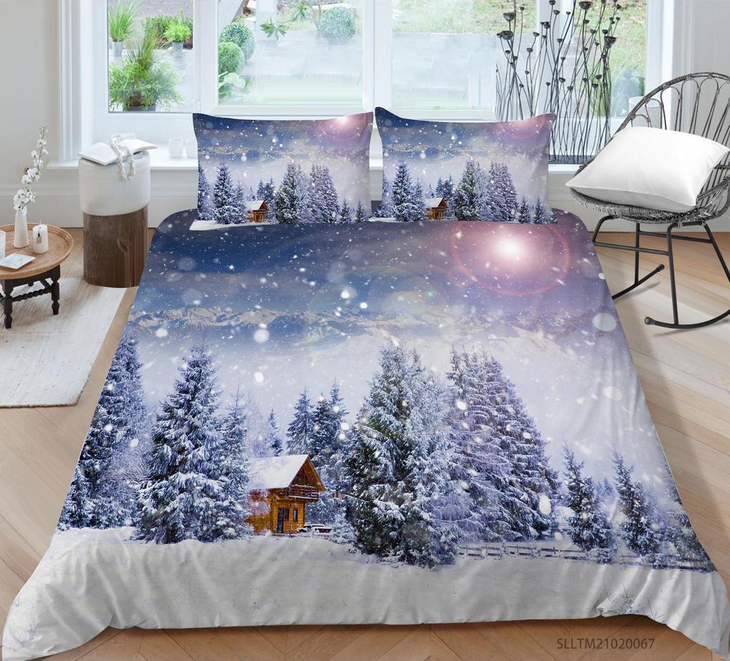 Scenery Duvet Cover 3D Printing Soft Bedding Cover Queen Single Size Luxury Home Textiles Girl Woman Bed Set Gift