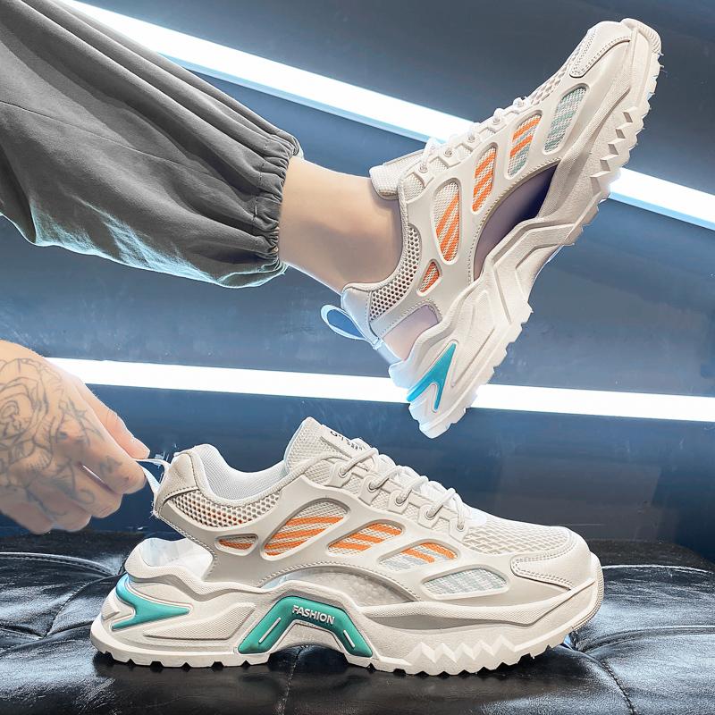 Мужские спортивные сандалии летние женские пляжные туфли белые школьные кроссовки для бега парная обувь дышащие большие размеры