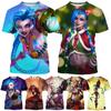 Fashion Men and Women Casual T-shirt Game LOL Jinx 3D Printed T-shirt Casual Round Neck Short-sleeved Tee Top