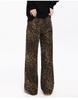 Унисекс ретро леопардовый принт прямые повседневные брюки