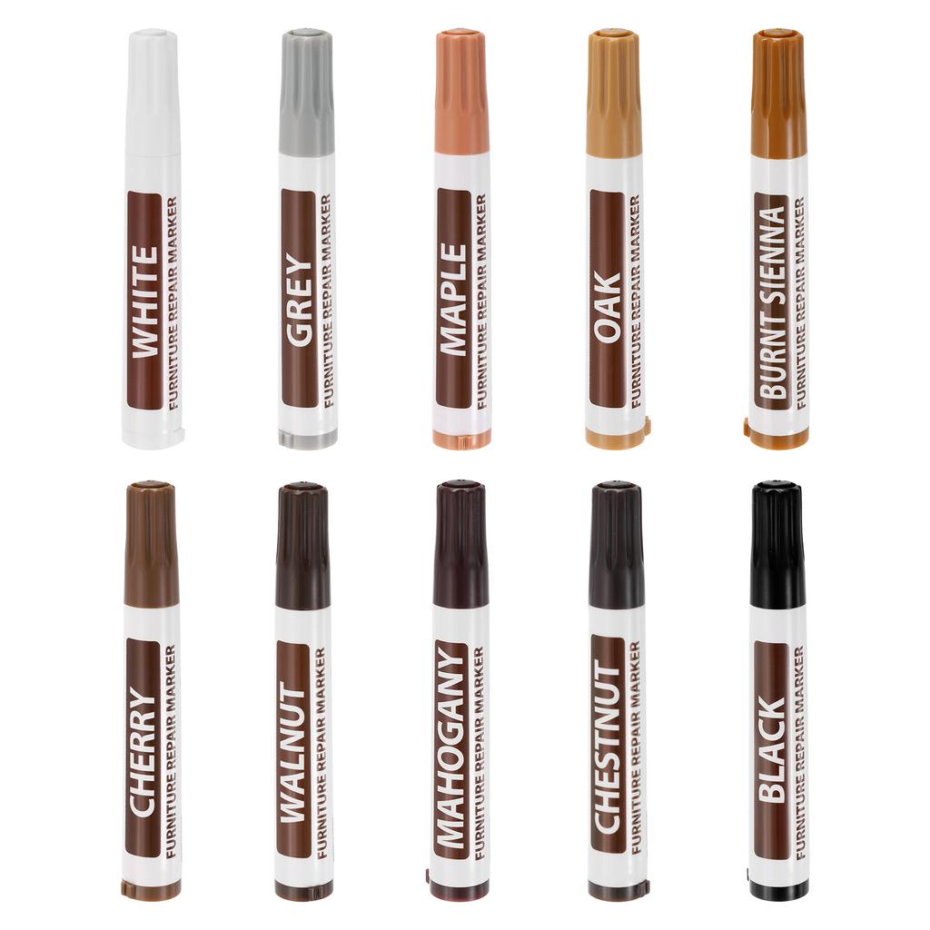 2-12Pcs Furniture Repair Pens Touch Up Filler Sticks Oil Based Paint Markers Wood Floors Scratches Patch Paint Pen and Crayons