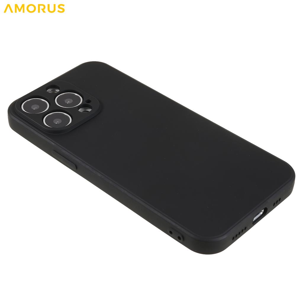 For iPhone 13 Pro Case Precise Cutouts TPU Fiber Lining Shockproof Phone Cover