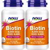 Now Foods Биотин 5000 мкг 28,8 г, 60 таблеток, 2 упаковки, корейский продукт для здоровья