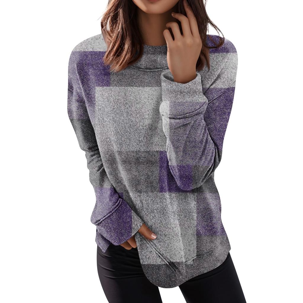 Женские топы с круглым вырезом, хлопковая женская повседневная модная блузка с длинным рукавом и круглым вырезом с цветочным принтом, пуловер