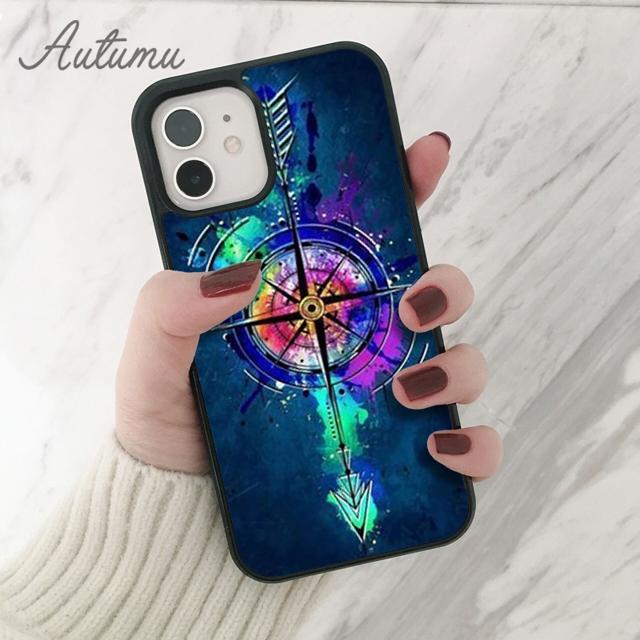 Guide Compass Phone Case for iPhone 11 12 13 14 Pro Max Mini X XR XS SE 2020 5 6S 7 8 Plus Samsung Galaxy S21 S22 Cover Shell