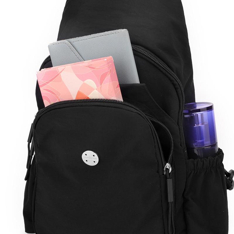Waterproof Multifunctional Backpack Outdoor Travel Bag Solid Color Shoulder Bag Women's Chest Bag