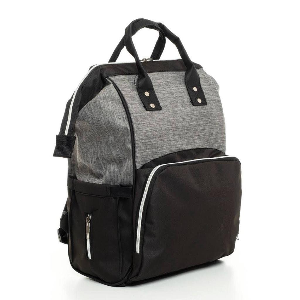 Рюкзак для ухода за ребенком с бутылочкой-термосом, водонепроницаемая коляска с вешалкой, черный, серый, в полоску
