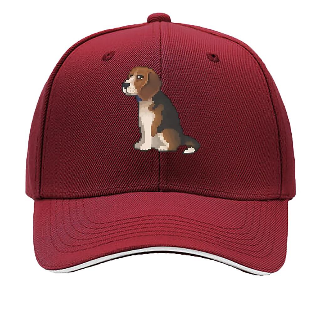 Beagle Pixel Dog Art Hip Hop Hat Fashion Outdoor Sports Sandwich Baseball Cap
