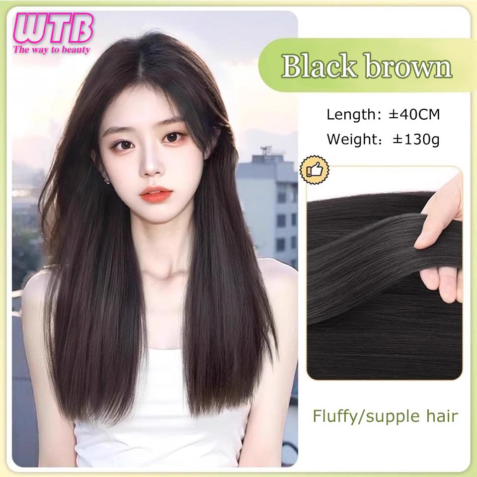 WTB синтетический парик для наращивания волос с волнистой водой, пушистые волнистые вьющиеся волосы, натуральный невидимый парик для женщин