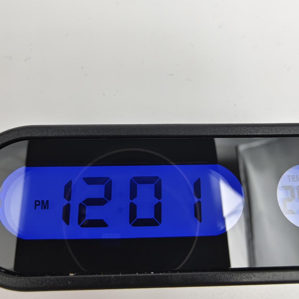 Автомобильный светящийся часы и термометр с креплением на воздуховод