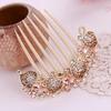 Металлический гребень для волос с семью зубцами и стразами и шпилька - корейский стиль